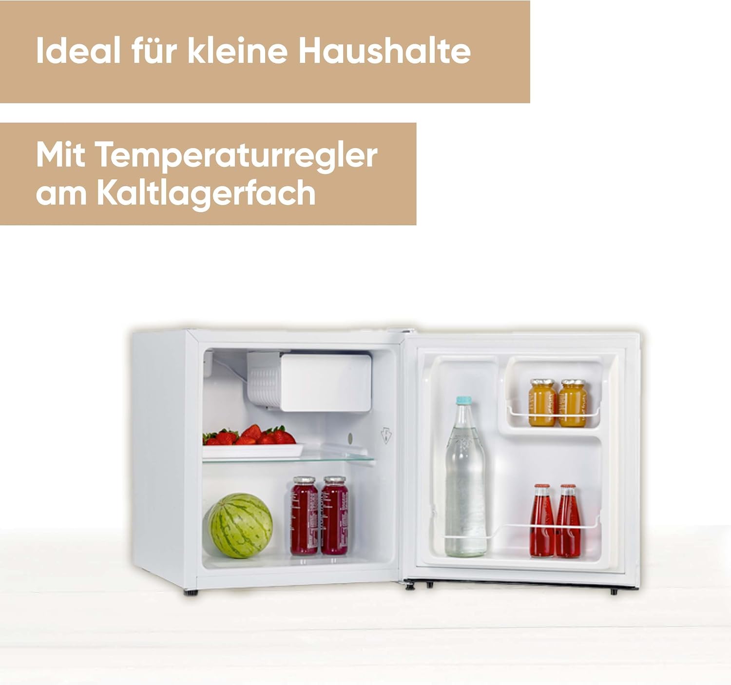 SEVERIN Kühlbox mit Kältefach, reichlich Stauraum, besonders leise, austauschbarer Türanschlag, 45 L Nutzinhalt, weiß, KB 8884
