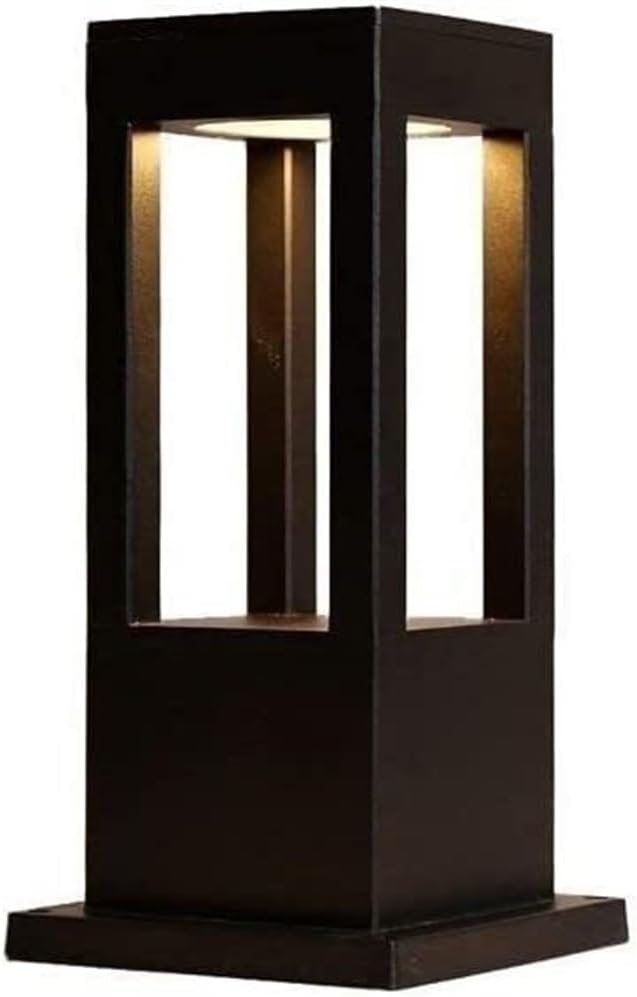 Wasserdichte Säulenlampe für den Außenbereich, IP54, 80 cm, rechteckig, Aluminiumdruckguss, Terrassenleuchte, Landschafts-Stehlampe für Garten, Park und Rasen