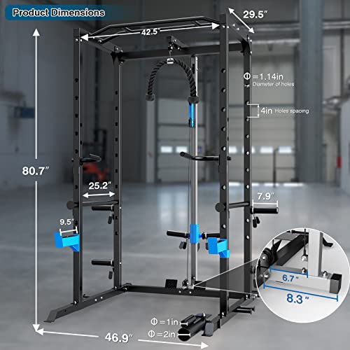 ULTRA FUEGO Power Cage �C multifunctioneel power rack met J-haken en dipgrepen