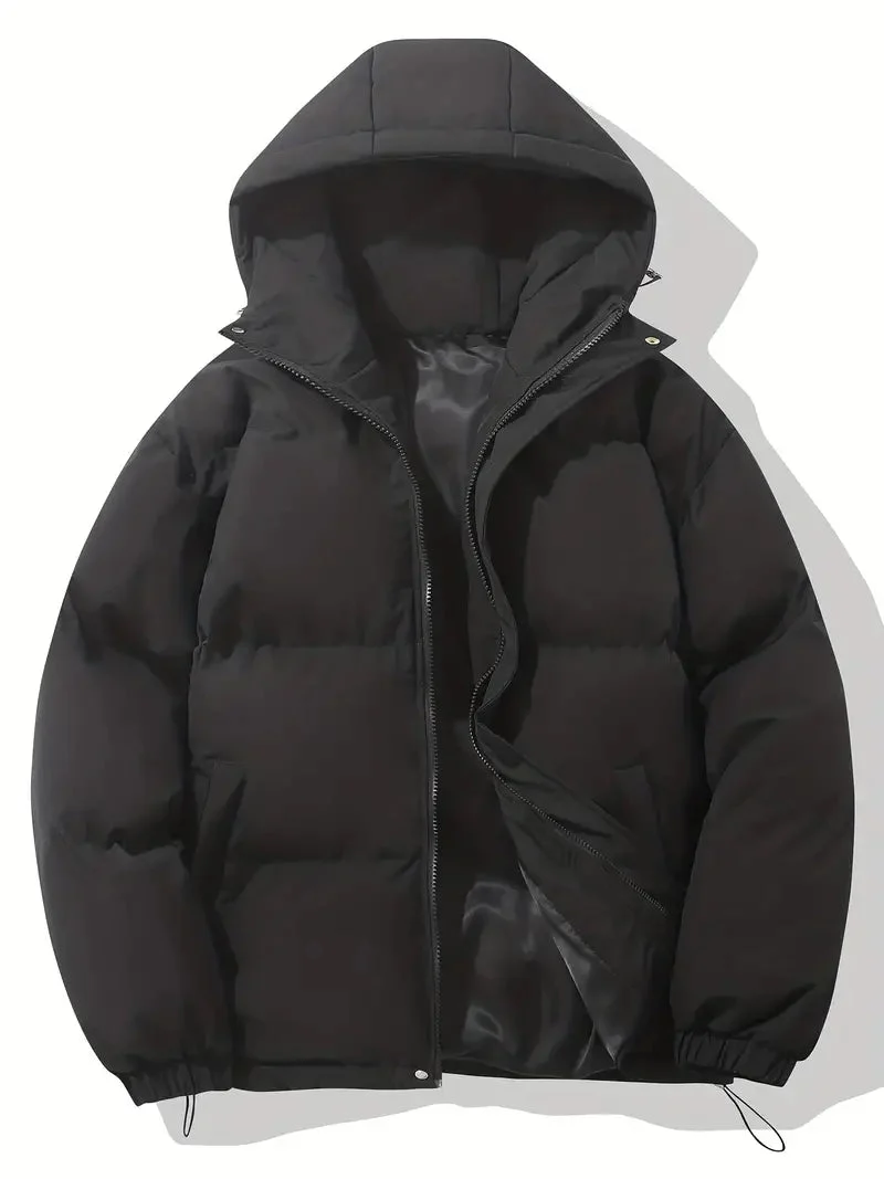 Klassische warme Winterjacke mit Kapuze