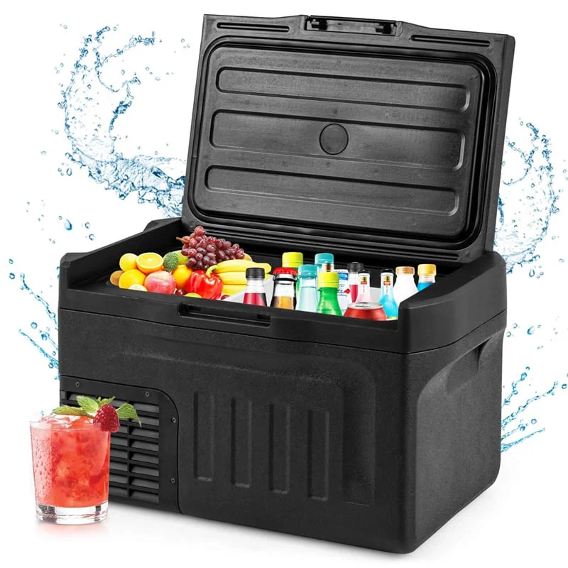 23/32/42QT Portable Car Refrigerator with -4��F~68��F Adjustable Range, 12V/24V DC 100-240V AC Electric Car Cooler Freezer for Camping, RV, Travel