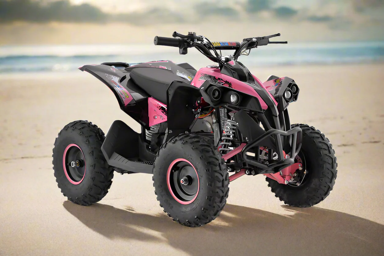 Kids Neo Outlaw 1060W Brushless Shaft Driven Quad Bike In Pink