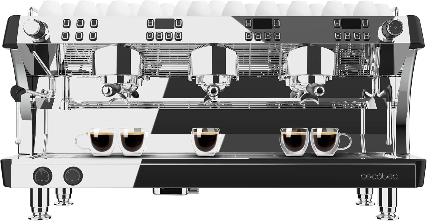 Cecotec Espresso-Kaffeemaschine Barista Baristeo Intima, professionelle Barista-Espressomaschine, Vorbrüh-System, 15 Bar Pumpe, einfaches Befüllen, 1,7L Wassertank und Tassenwärmer
