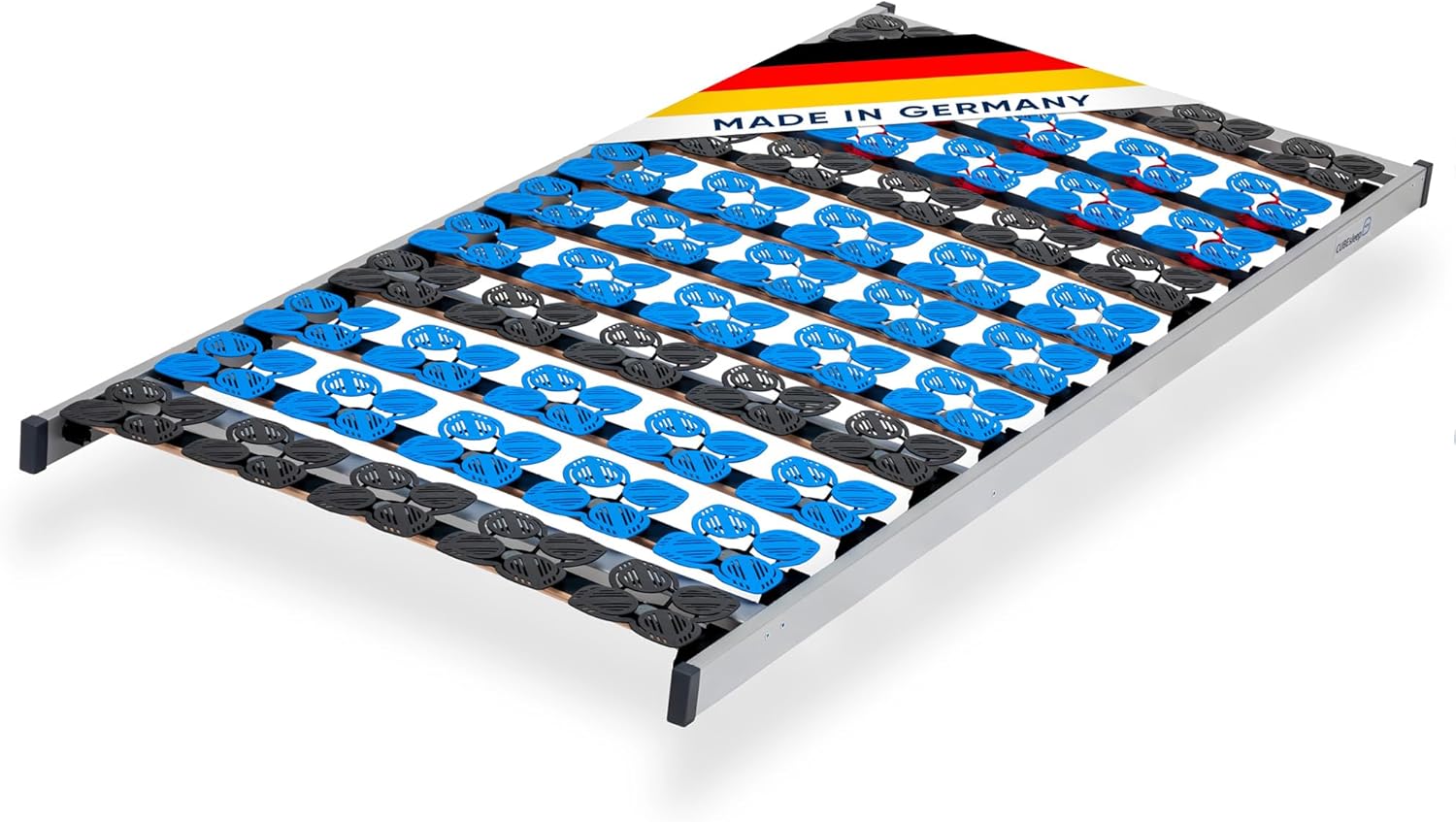 CubeSleep Cloud NV 7-Zonen Tellerfeder Lattenrost 100x200cm | starr | Made In Germany | GS Zertifiziert – geprüfte Sicherheit