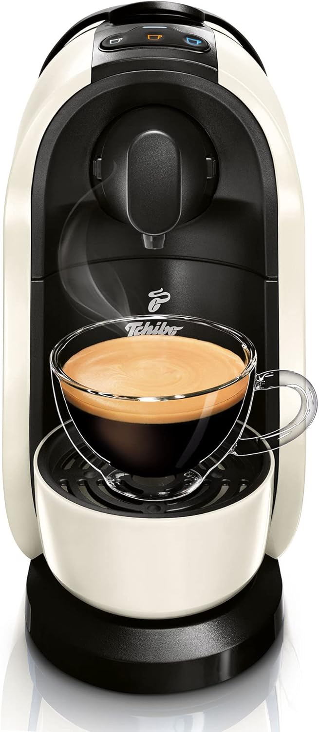 Tchibo Cafissimo Pure Kapselmaschine (für Kaffee, Espresso, Caffé Crema und Tee) weiß