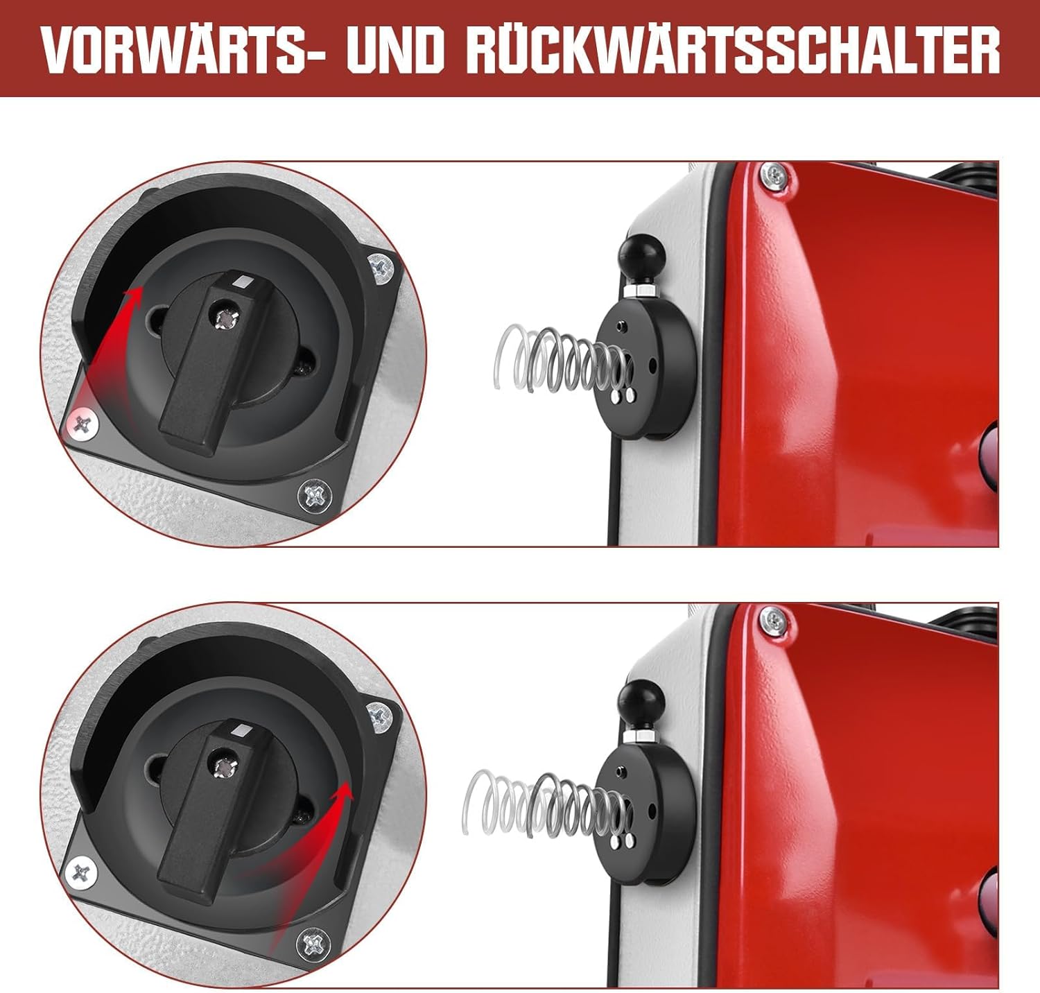 850W Elektrische Rohrreinigungsmaschine Satz zum Ø20-200mm Rohrleitungen [Spirale 33m x Ø16 mm + 14m x Ø22mm, 5m x Ø10mm], Rohrreinigungsgerät Set Rohrreiniger Reinigung Abflussreiniger, 450U/M