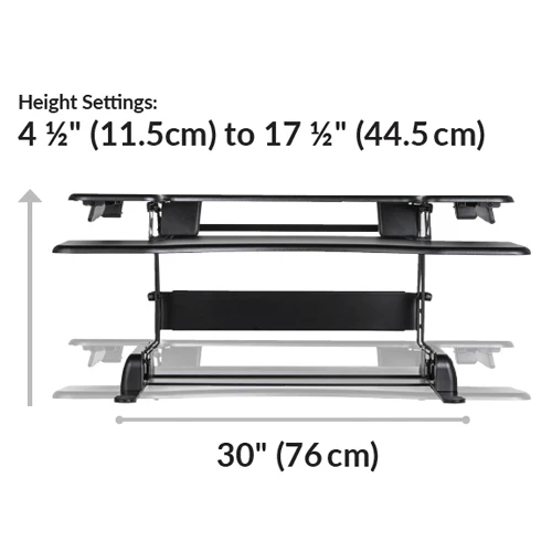 VariDesk? Pro Plus? 36 Staande Bureau Converter, Dubbele Monitor, Zwart