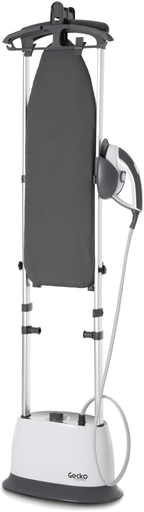 2-in-1 Dampfglätter mit Bügeltisch – All-in-One Gerät 2200W, 4 bar, 50 g/min – Vertikales & Horizontales Glätten für Kleidung und Heimtextilien