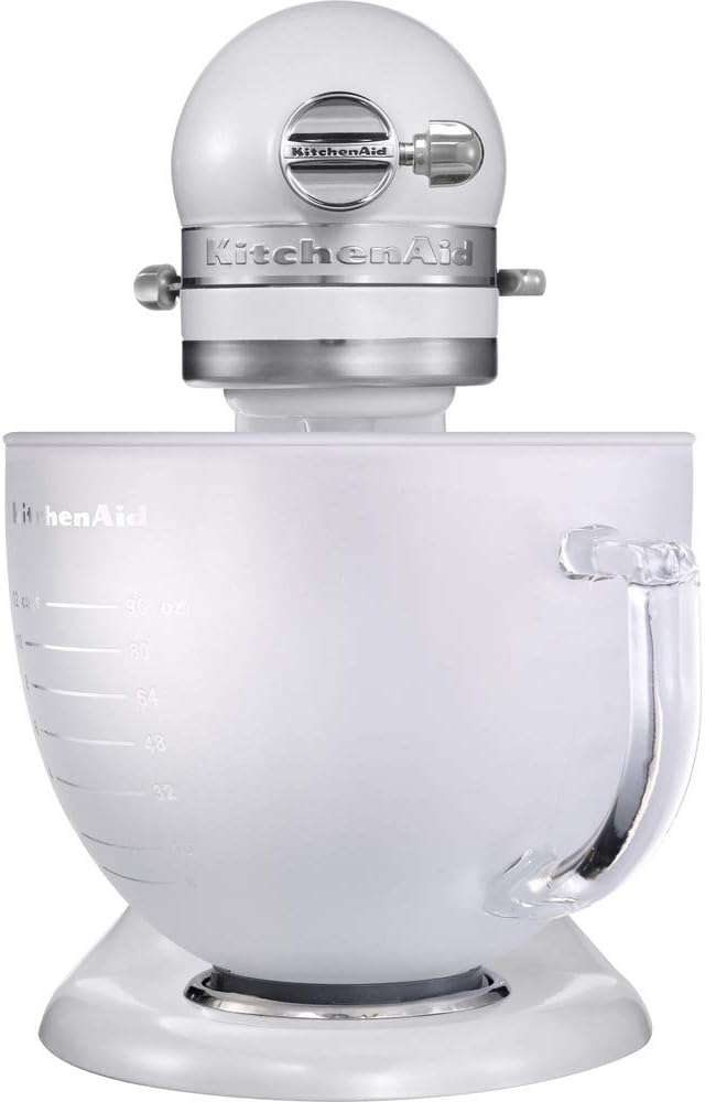 KitchenAid Küchenmaschine I Artisan I Kippbarem Food Processor I Teigknetmaschine mit 5 Zubehör | 2 Schüsseln aus Edelstahl | 4.8 L | Schwarz