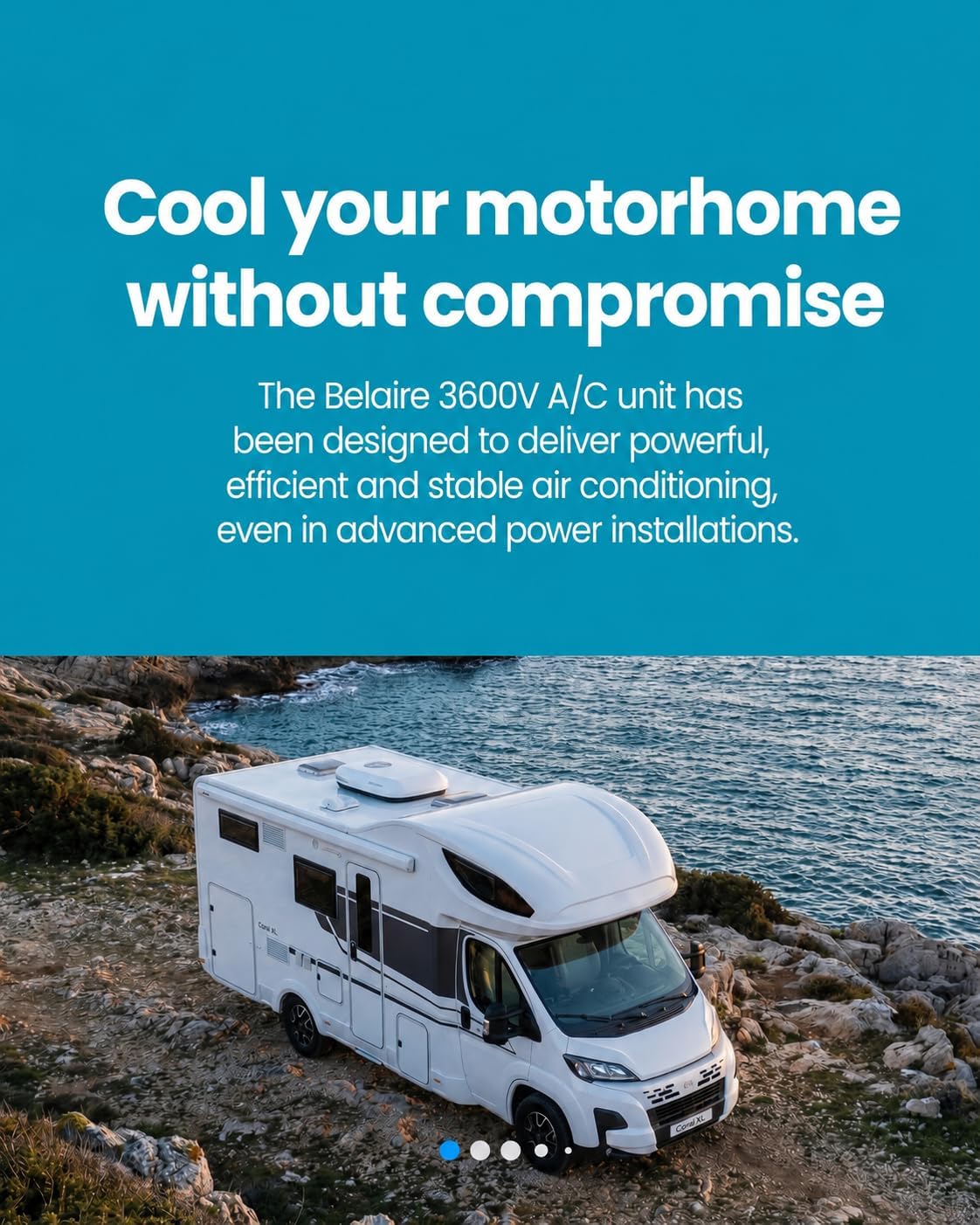 Belaire 3600 V Klimaanlage 3,6 kW mit Inverter für Wohnmobil und Wohnwagen, Vanlife, Effiziente Kühlung, Fernbedienung, LED-Display, R410A Kühlmittel, Energieeffizienzklasse A