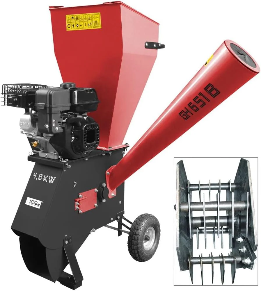 G��DE GH 651 B Gartenh?cksler | Benzinmotor | 4800 Watt Leistung | F��r ?ste mit bis zu 76 mm Durchmesser | Fahrwerk