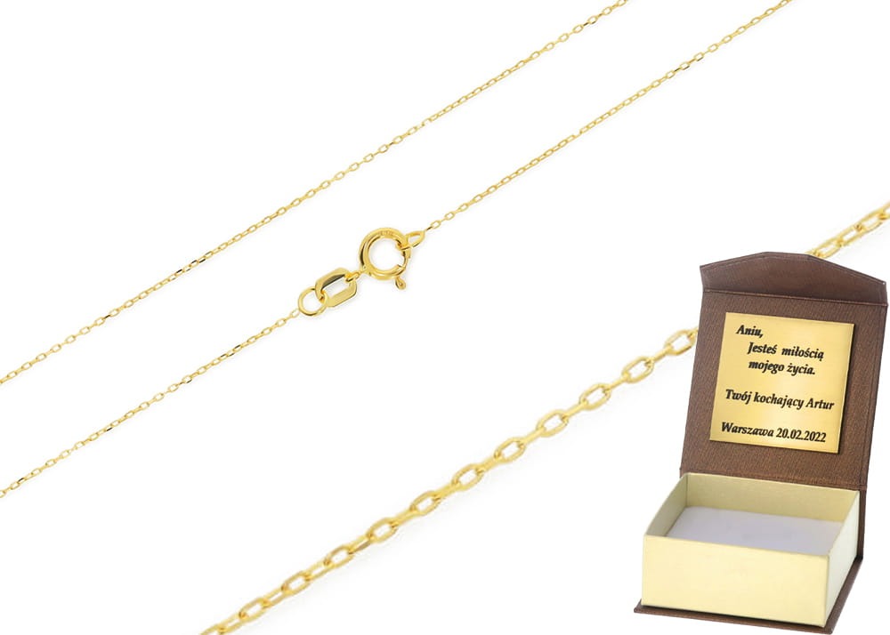Złoty łańcuszek pełny ankier Próba 585