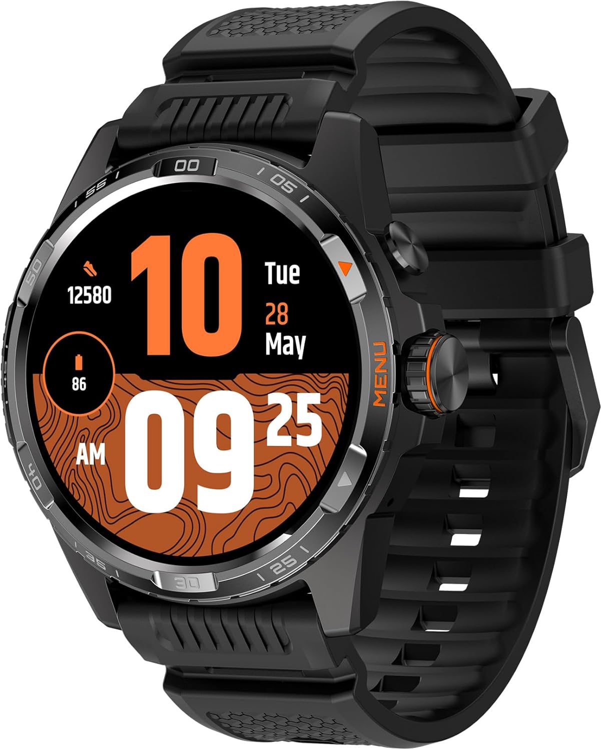 TicWatch Atlas Smartwatch for Men Android Wear OS Watch Outdoor 90 Hrs Battery 110+ Workout Modes Heat Map Fall Detection Health Fitness Tracker 5ATM GPS Compass Android Compatible Only