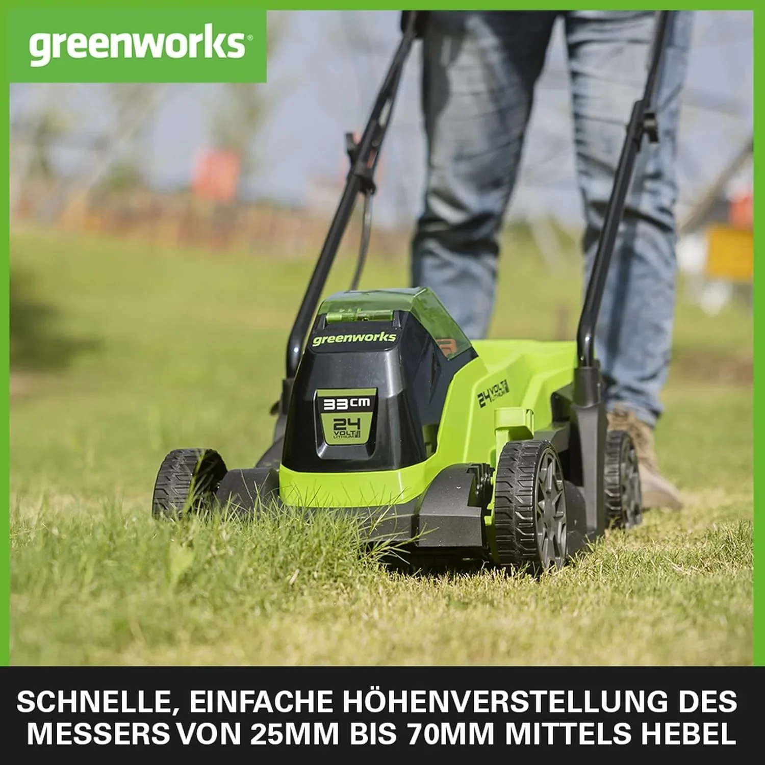 Greenworks 48V (2x24V) Selbstfahrender Akku Rasenmher f��r groe Flchen bis zu 480m, 46cm Schnittbreite, 55L Sack PLUS zwei 4Ah-Akkus und Doppelladegert GD24X2LM46SPK4X