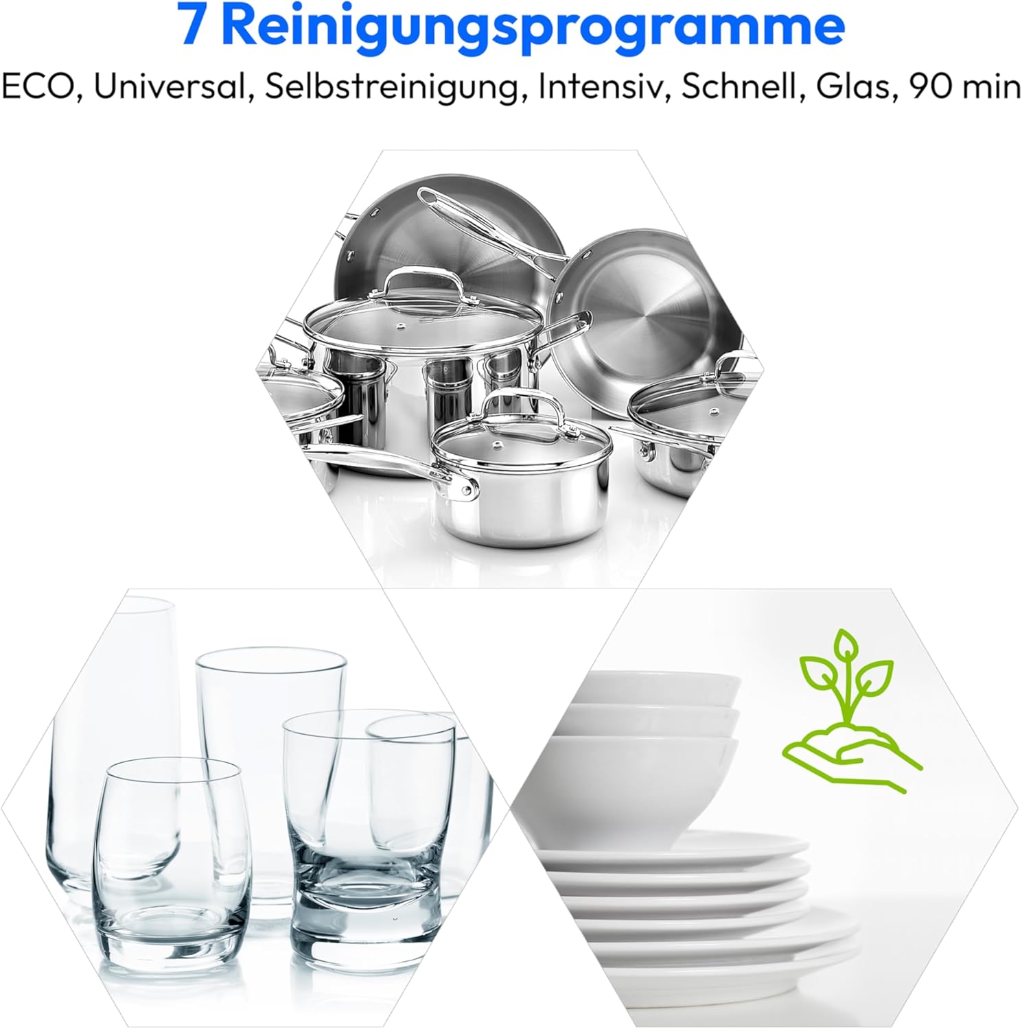MEDION Tischgeschirrspüler DWT60 (6 Gedecke Fassungsvermögen, 7 Programme, ECO Programm, ca. 6,5 Liter Verbrauch, AquaStop, LED Display, Kindersicherung, MD37496) silber