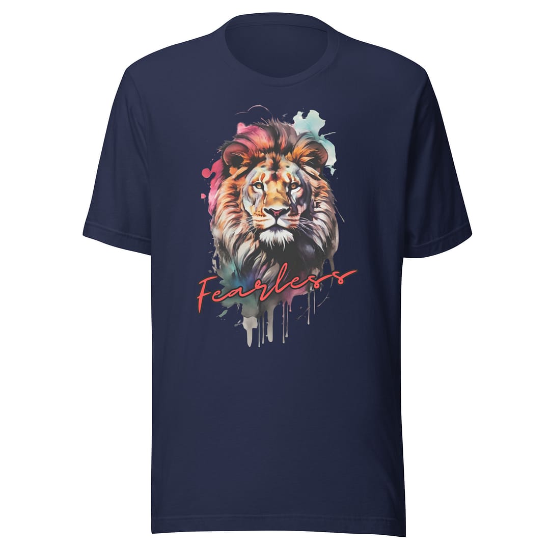 Fearless Lion �?Bella + Canvas Tee