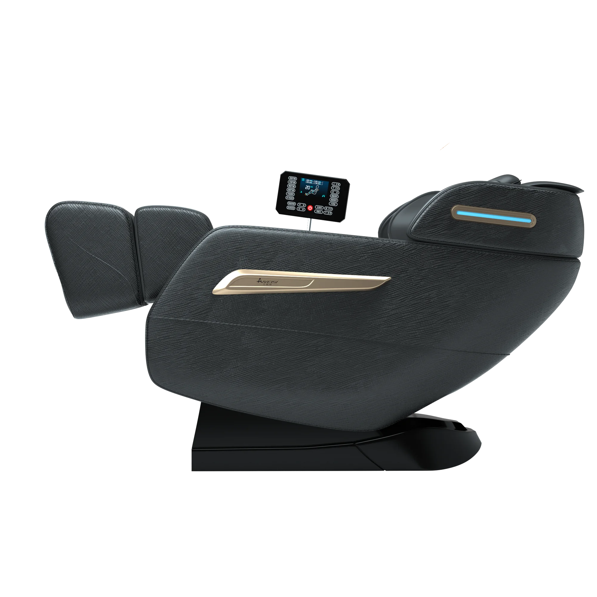 2025 4D Zero Gravity Massage Stoel ?C Shiatsu Volledig Lichaamsmassage met Spraakbesturing, SL Track en Yoga Stretch, Hoogwaardige Zwarte Leren Afwerking