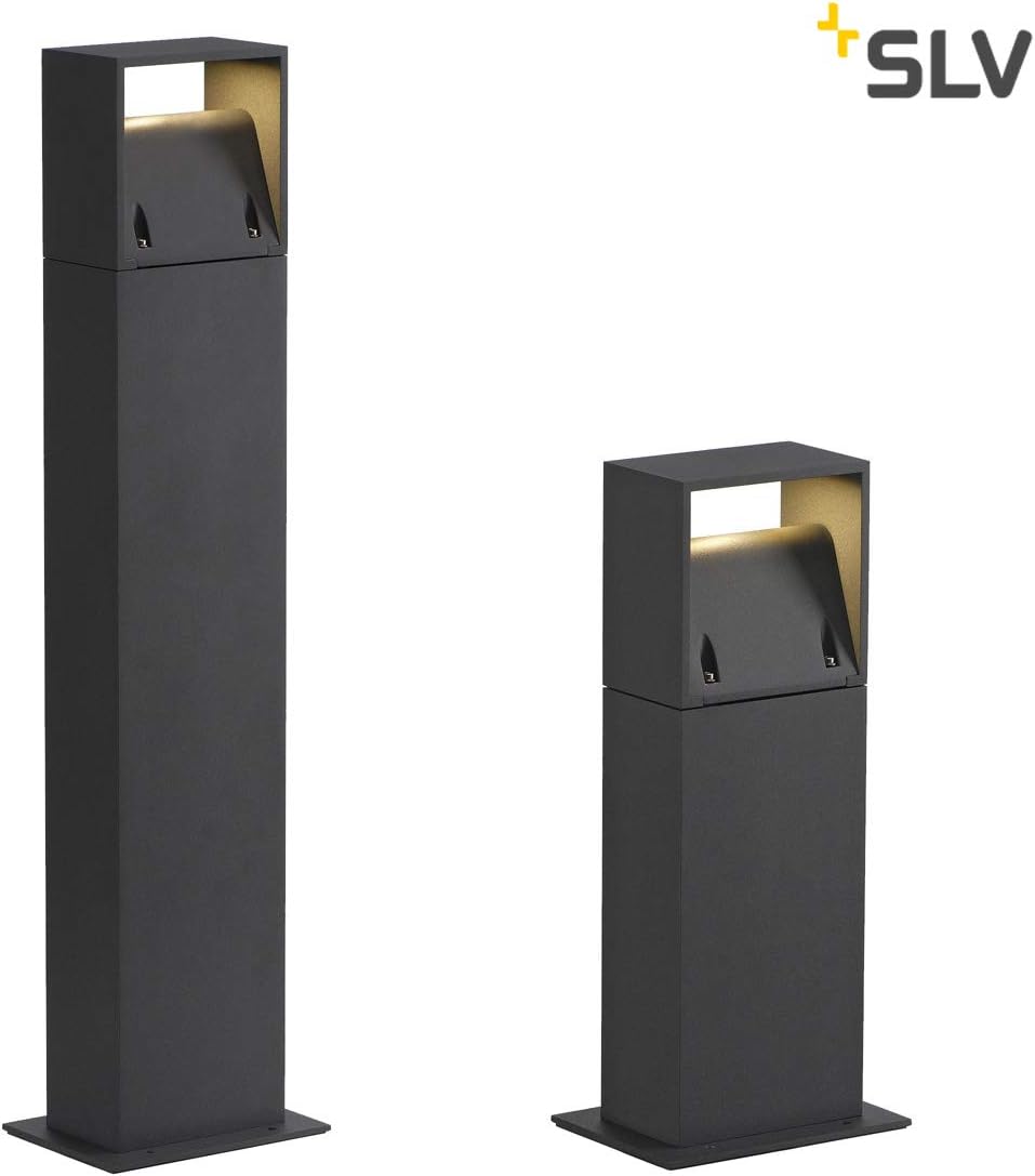 SLV LED Außen-Leuchte LOGS 40 | Design Außen-Standleuchte, stilvolle Außenbeleuchtung | Outdoor LED Wegeleuchte, Pollerleuchte, Garten-Beleuchtung, WegLampe Strahler | LED Inside 8W