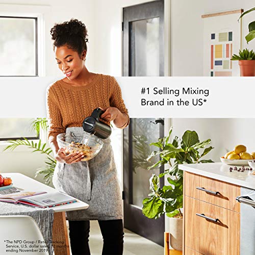 KitchenAid Cordless 7 Speed Hand Mixer - KHMB732, Matte Black