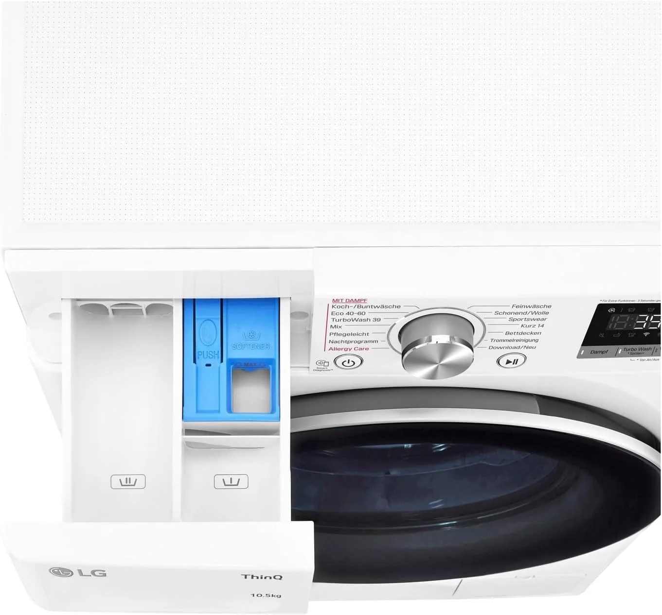 LG F4WV7080, Klasse A, Voorlader Wasmachine 8 kg, 1400 tpm, AI Direct Drive, Wi-Fi, Dieptereiniging met Stoom, Grote Capaciteit, TRIPLE A, Veiligheidsglas Buitendeur, 62 x 60 x 85 cm ? Wit