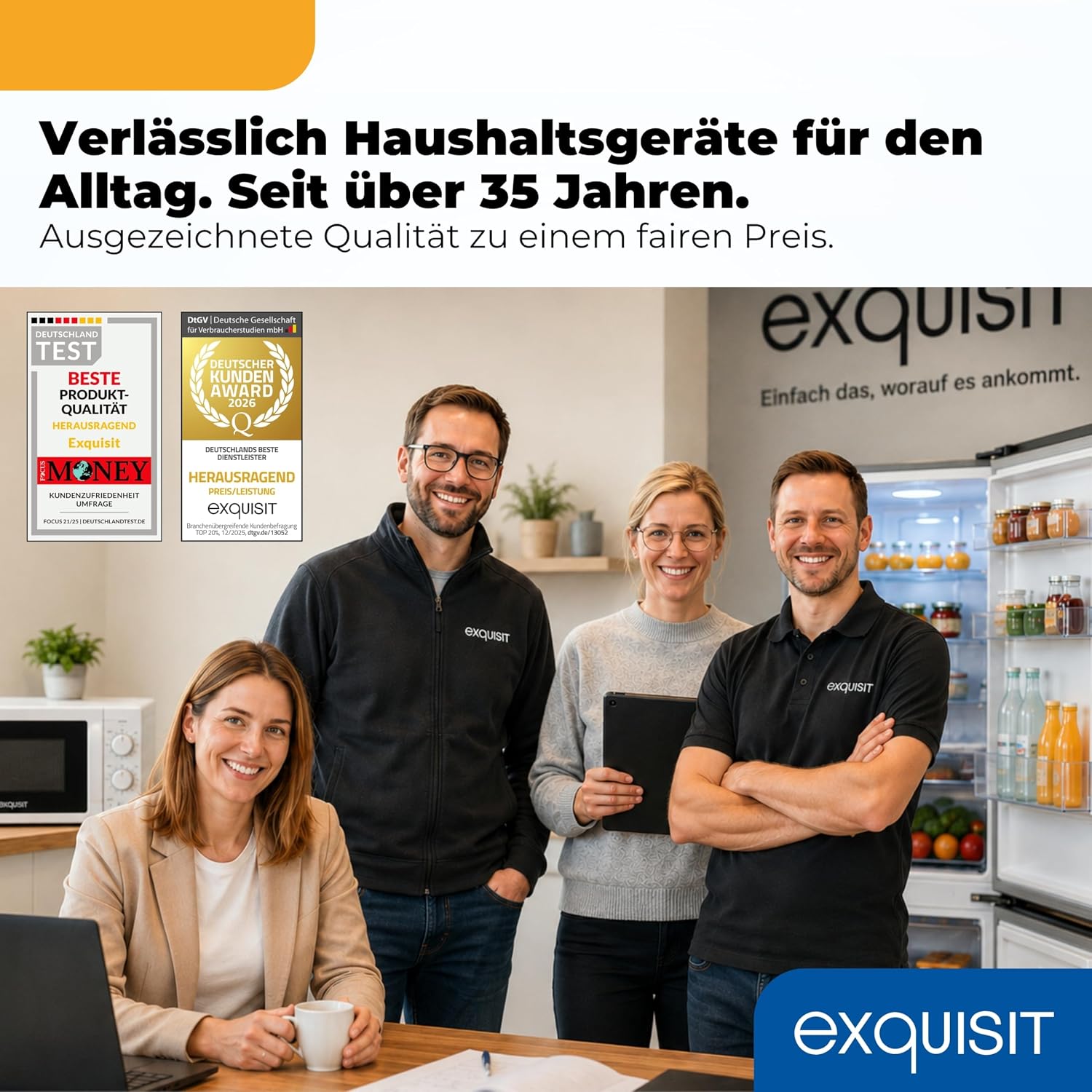Exquisit Kühl-Gefrierkombination 377 l No Frost, Inoxlook