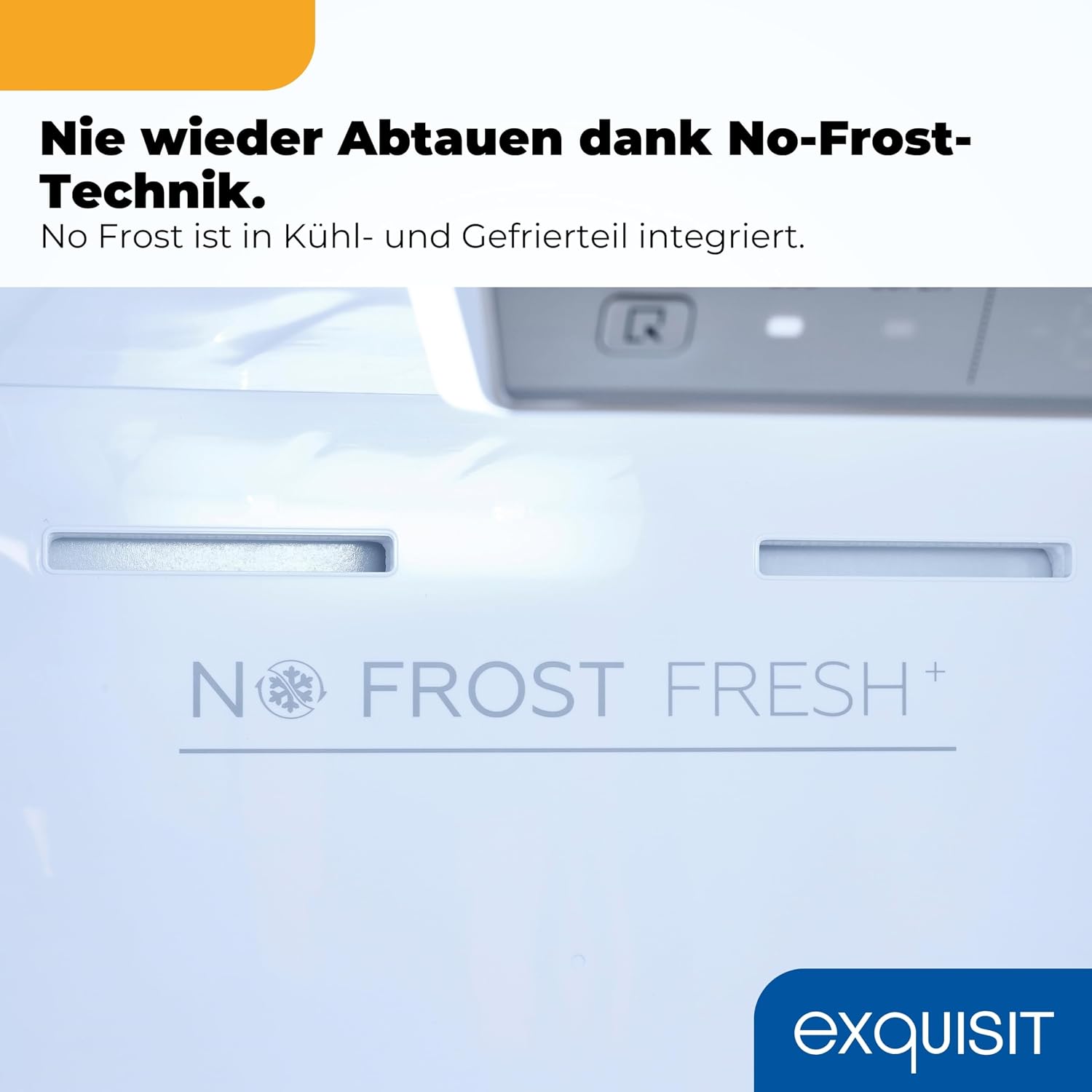 Exquisit Kühl-Gefrierkombination 377 l No Frost, Inoxlook