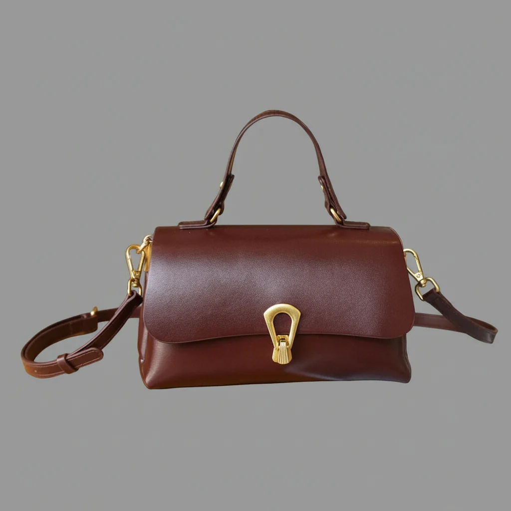 Vintage Vegetable Tanned Mini Leather Handbag Crossbody Bag