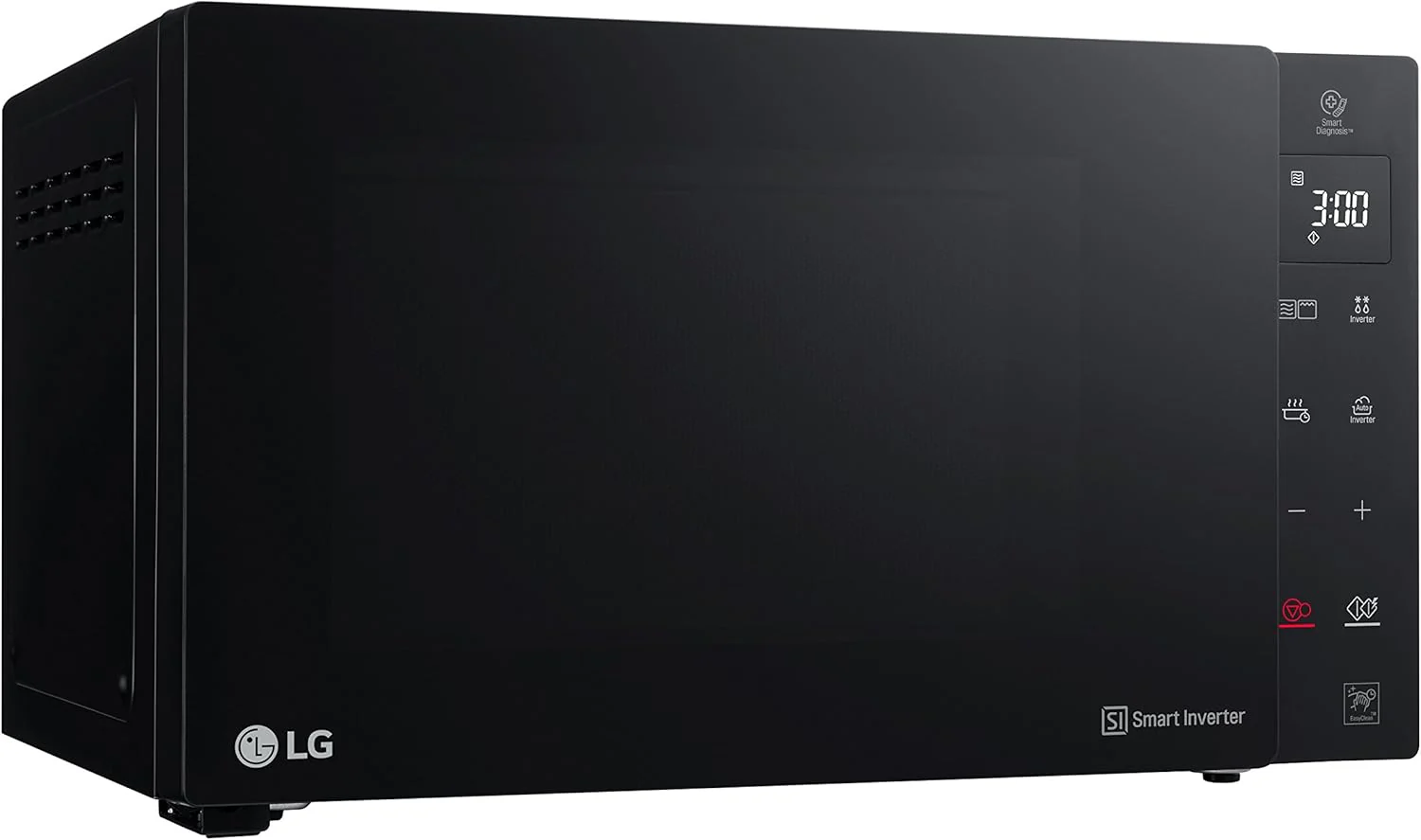 LG MH6535GIS Magnetron met invertertechnologie en kwartsgrill, 25 liter inhoud, 1000 W, automatische programma's, instelbare vermogensniveaus voor optimaal koken en EasyClean-functie, Zwart