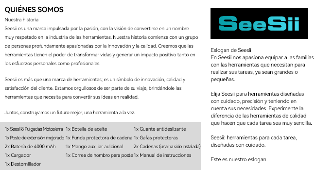 Seesii Mini motosierra 2 en 1 de 8 pulgadas con telescopio