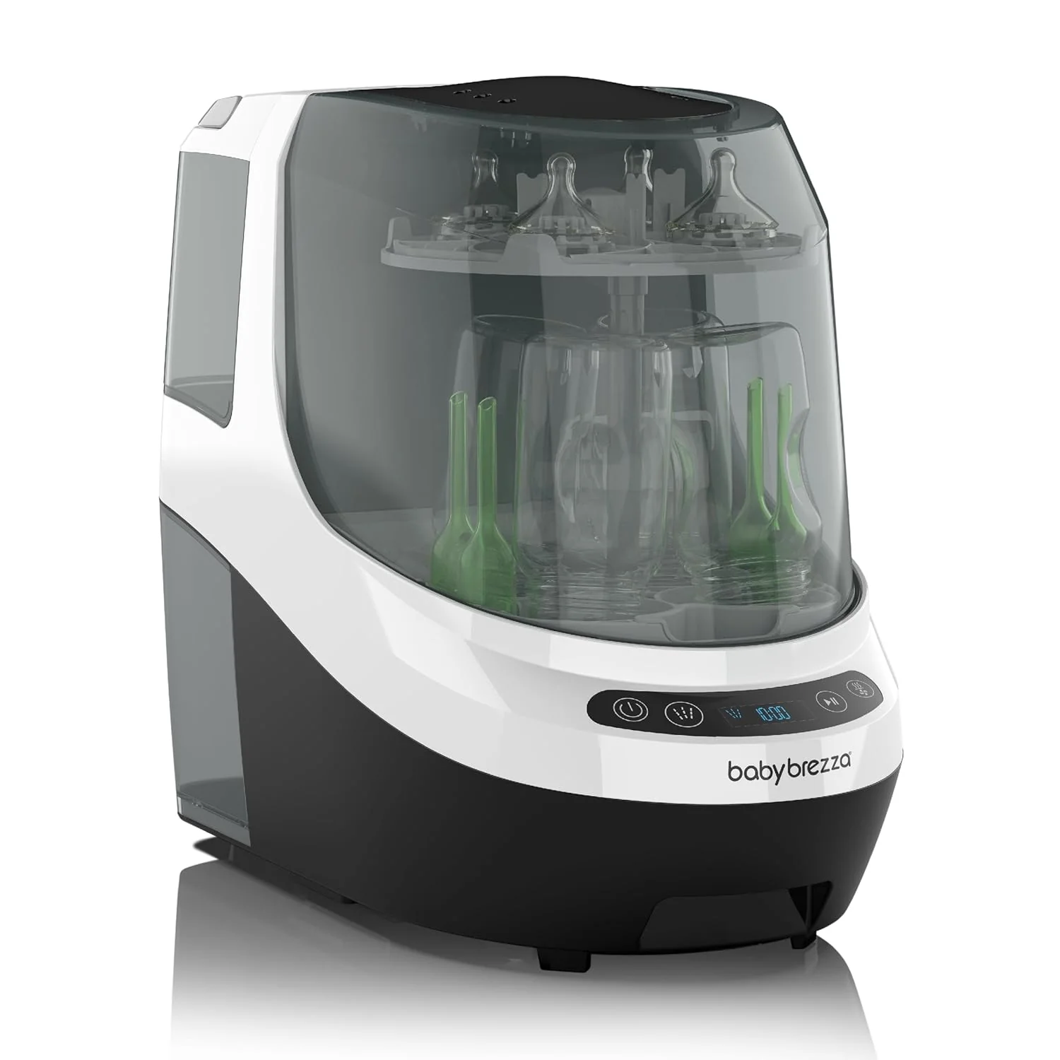 Baby Bottle Washer Pro - Baby Bottle Washer, Sterilizer + Dryer - All in One Machine Cleans Bottles, Pump Parts, & Sippy Cups - Replaces Hand Washing, Bottle Brushes and Drying Racks-Brezza