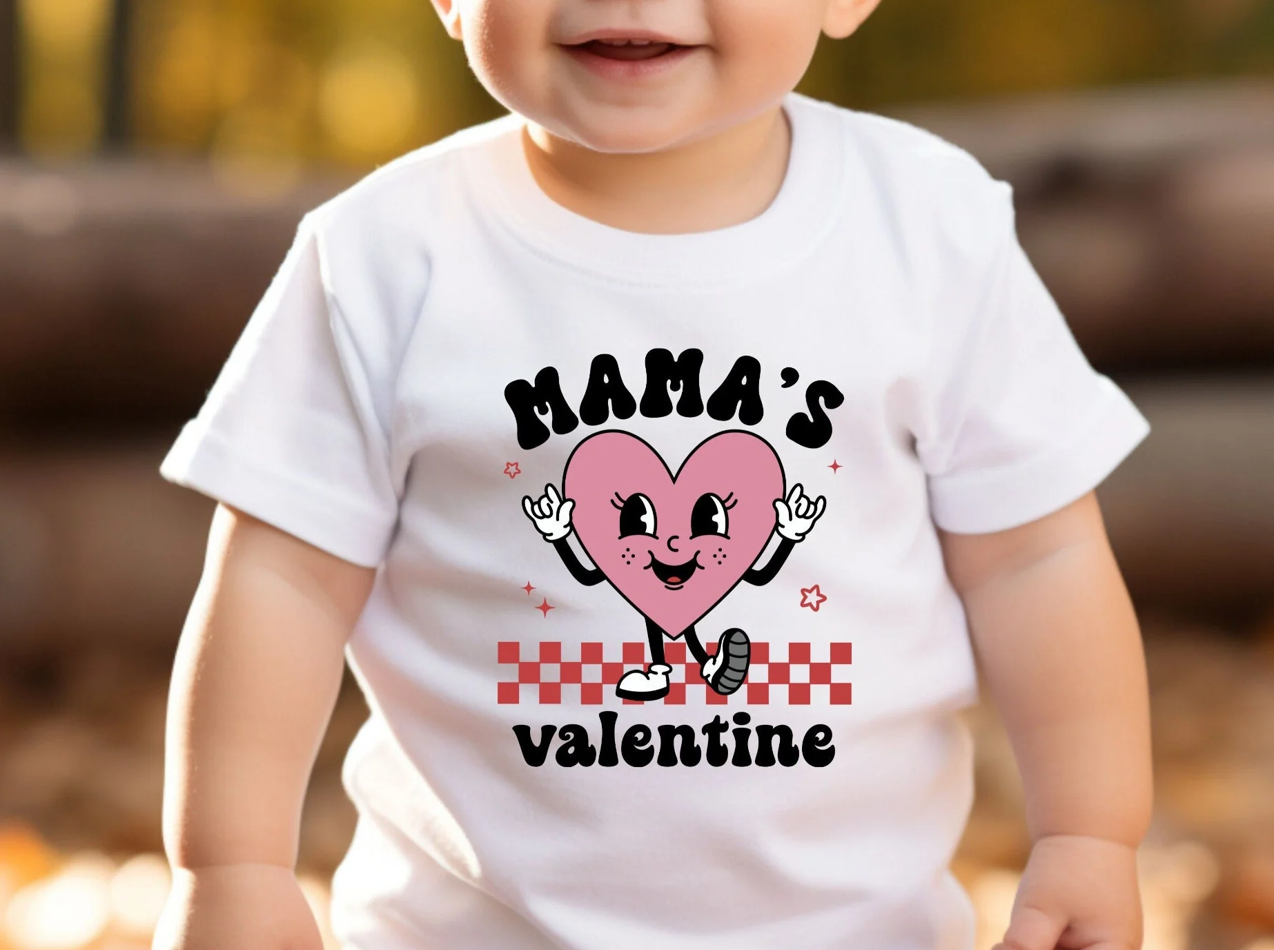 Mama's Valentine Toddler Shirt - Retro Valentine's Day Kids Shirt