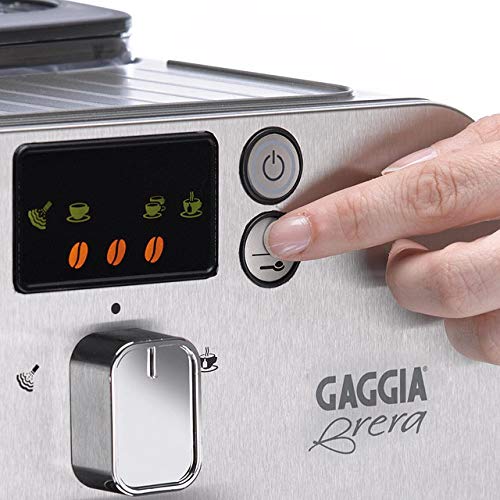 Gaggia RI9305/01 Brera   Macchina da Caffè Automatica per Espresso e Cappuccino, Caffè in Grani o Macinato, 1400W,100% Made in Italy, Argento (Browny Silver) : Amazon.it: Casa e cucina