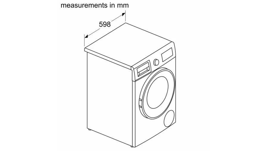 2025 Bosch WNA134U8GB Was-droogcombinatie 8 kg wassen / 5 kg drogen 1400 rpm - Wit