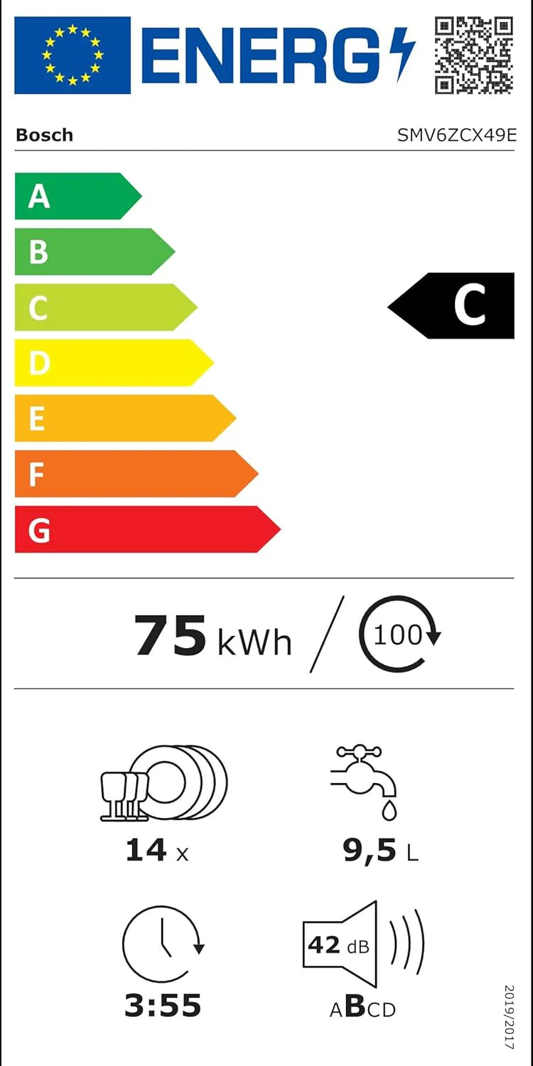 Bosch Huishoudapparatuur SMV6ZCX49E Serie 6 vaatwasser, volledig ge?ntegreerd, besteklade, bijzonder stil Silence-programma, PerfectDry met Zeolith droogt zelfs plastic