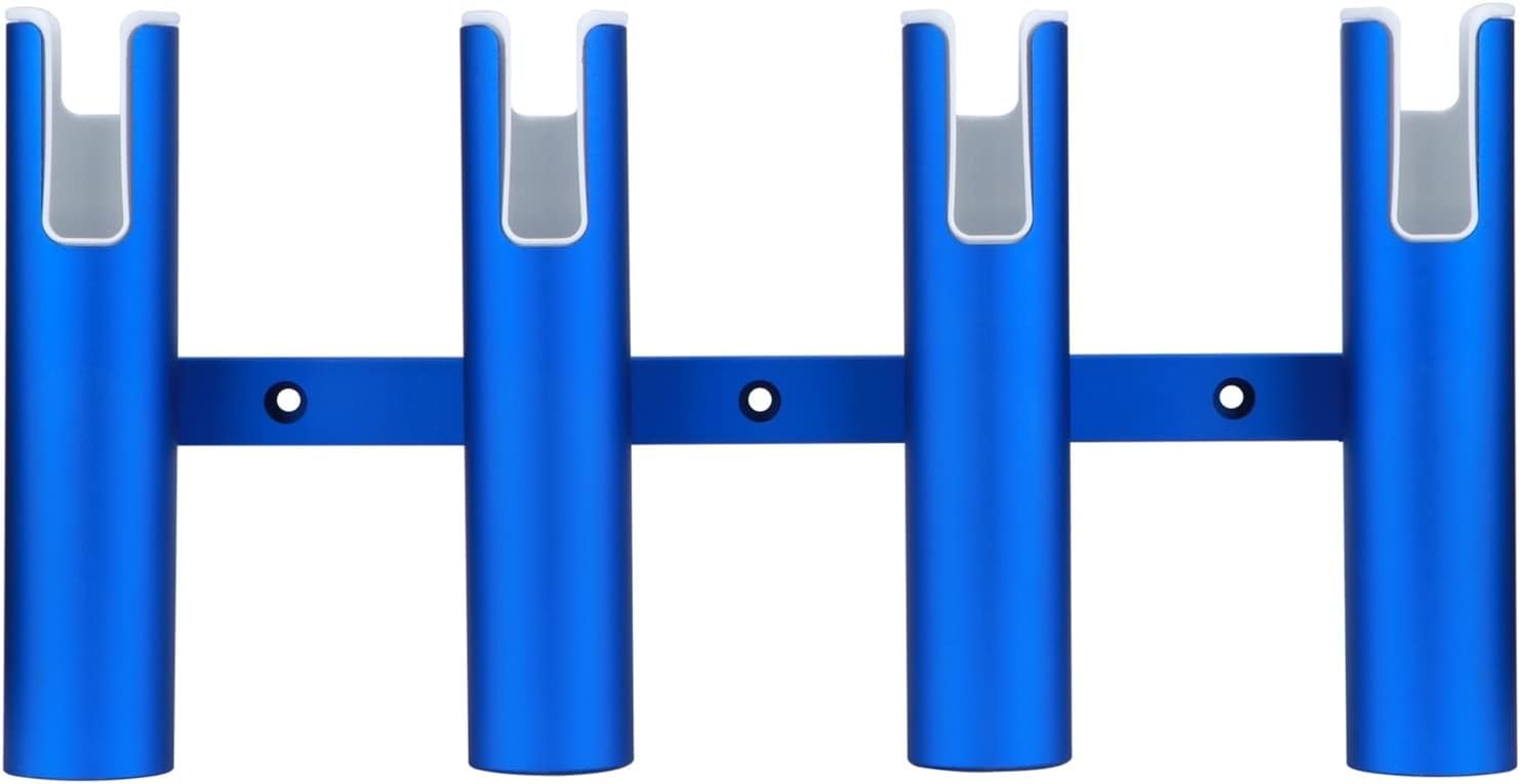 Angelboot-Rutenhalter, Aluminiumlegierung, Angelrutenhalter, 4 verbundene Rohre, Wandmontage, Rutenhalter für Marine, Boot, Yacht, Camper, RV