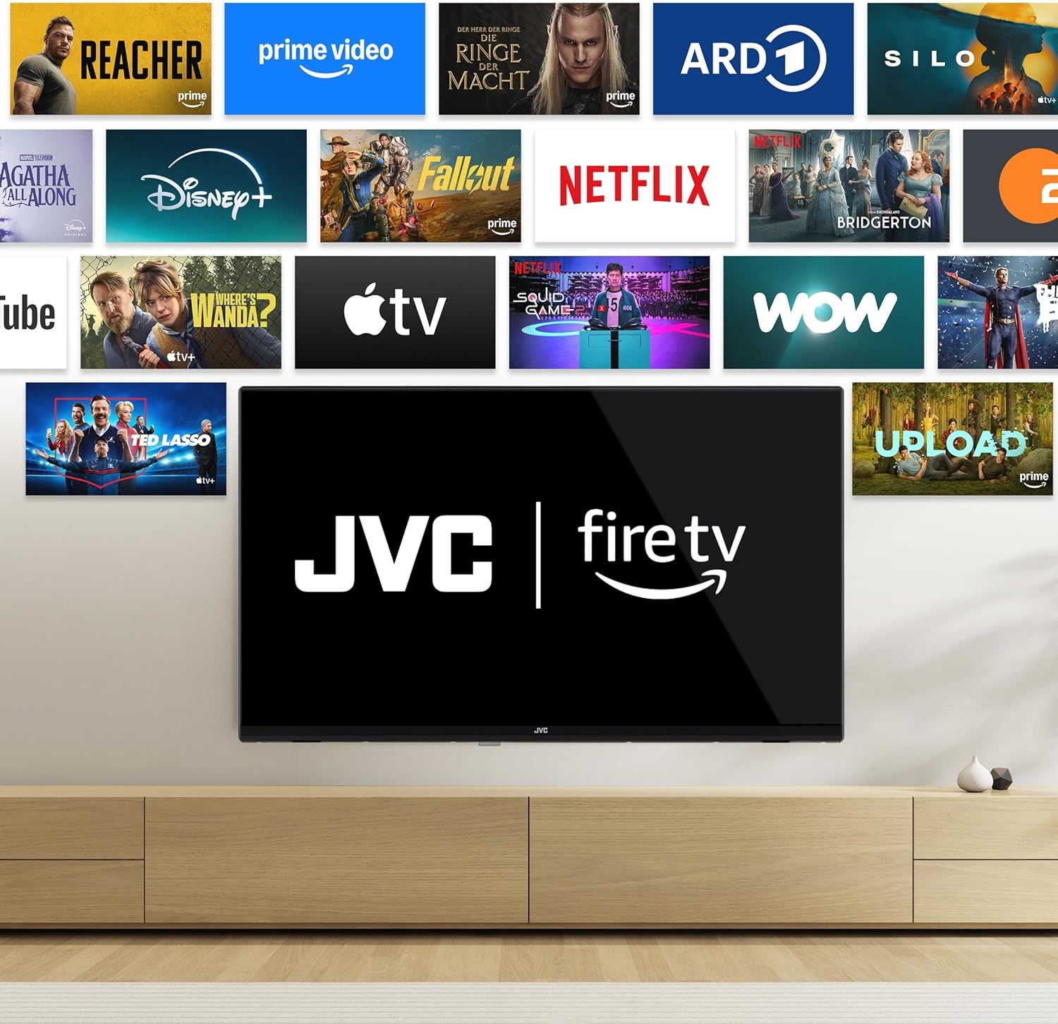 JVC Fernseher 32 Zoll Fire TV Full HD Smart TV HDR Fernseher mit Alexa Sprachsteuerung und Triple Tuner, LED TV LT-32VRF3555 (2026)