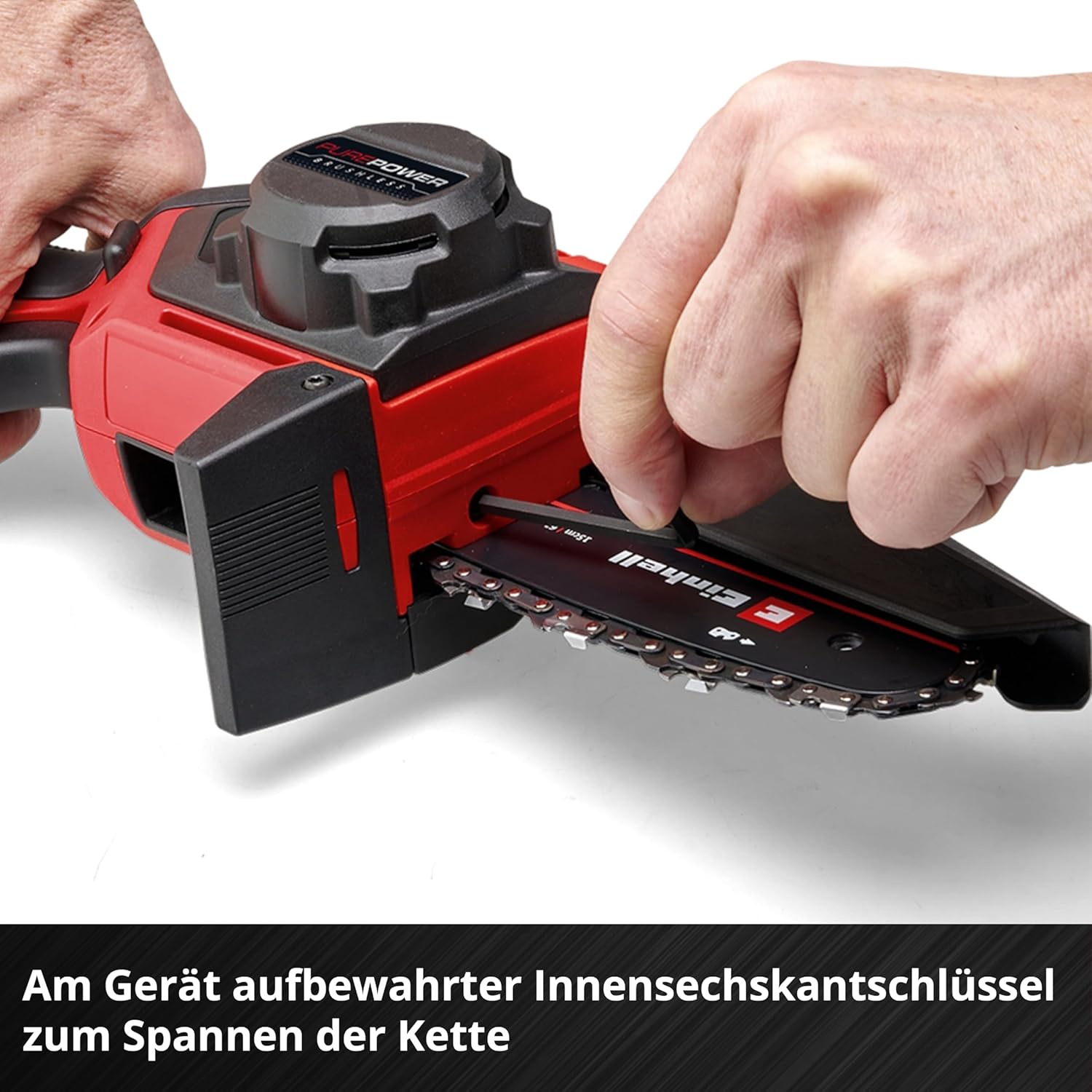 Einhell Akku-Astkettensäge GE-PS 18/15 Li Bag Kit Power X-Change (18 V, Brushless, 12,5 cm Schnittlänge, inkl. 2,5 Ah Akku, Ladegerät, Ersatzkette, Einhell Bag 45/29)