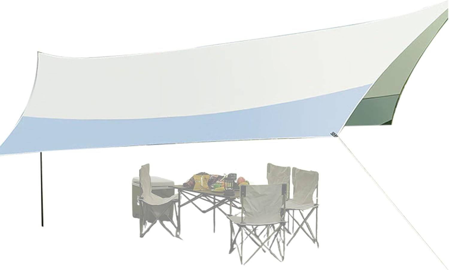 Sonnenschutz für den, 5,2 x 4,5 m, regenfest, große Fläche, Schutzabdeckung, UV-beständiger, wasserdichter Stoff, Picknick, Angeln, Garten, Schattenzubehör, Hinterhof, Terrasse, Rasen