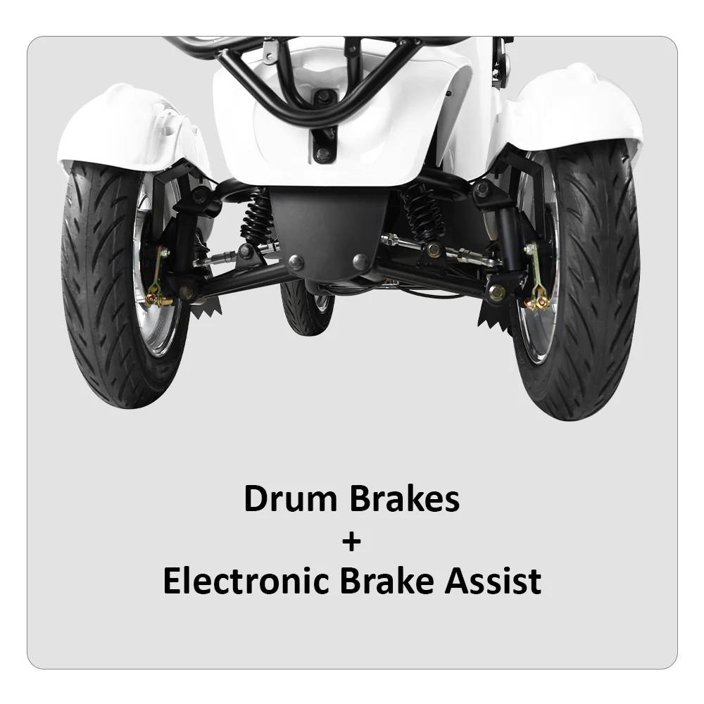 4-Wheel Electric Mobility Scooter with 3 Selectable Speed Modes and 500W Motor, 150kg Max Load