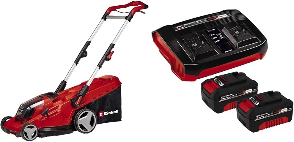 Einhell Akku-Rasenmher GE-CM 36/37 Li-Solo Power X-Change (36 V, 37 cm Schnittbreite, bis 400 m, 45L Grasfangkorb, 25-75 mm Schnitthhe, ohne Akku)