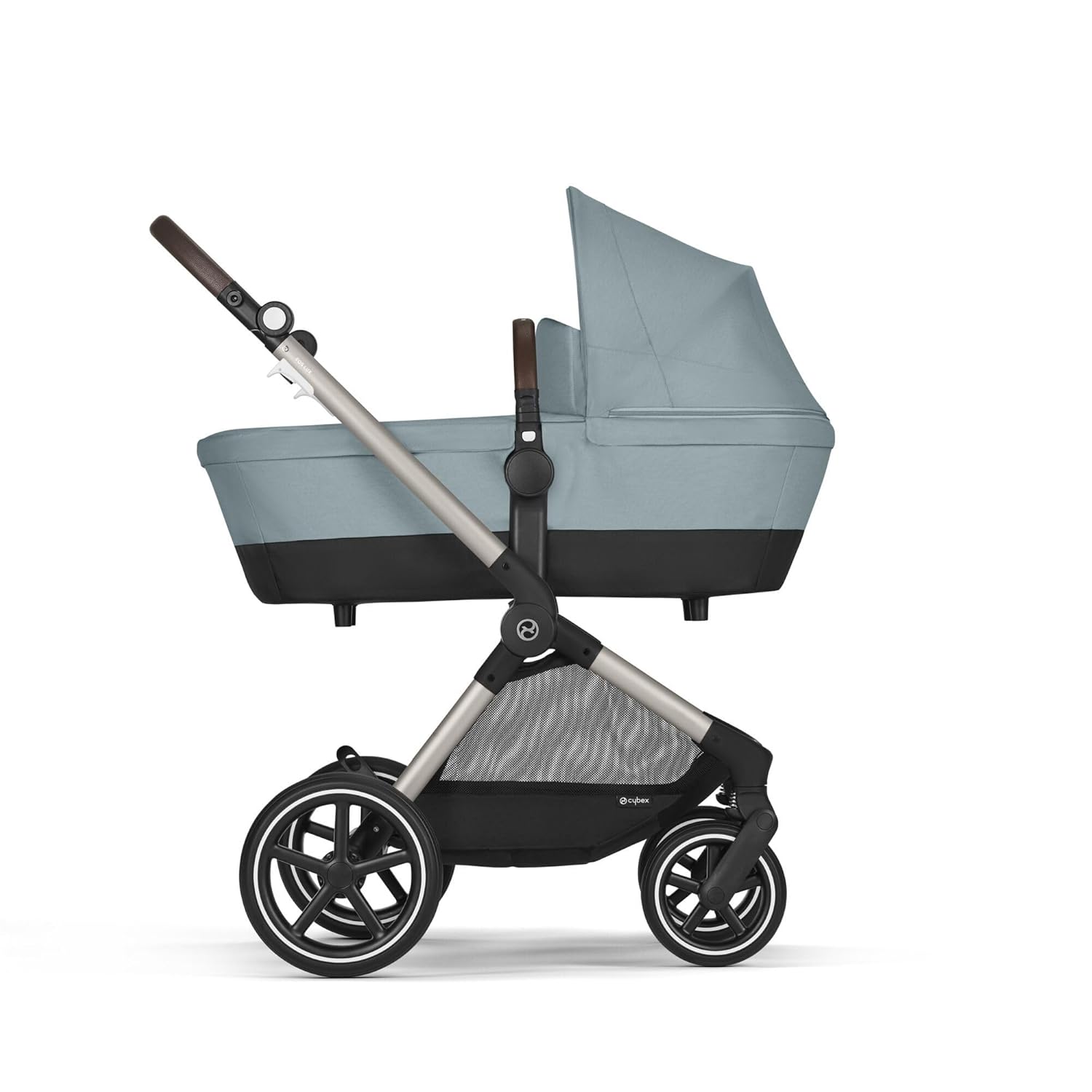CYBEX Gold Kinderwagen EOS Lux 2-in-1, Reisesystem, Ab Geburt bis 22 kg (ca. 4 Jahre), Moon Black