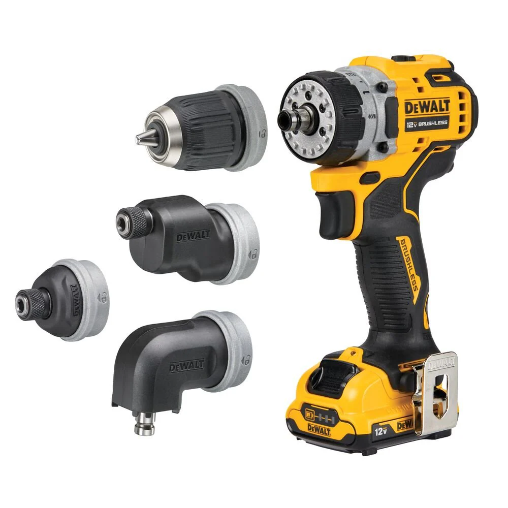 2025 DEWALT DCD703F1 XTREME? 12V MAX 5-in-1 Draadloze Boor/Schroefmachine Set met Borstelloze Motor