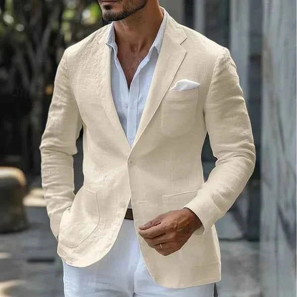 Leinen Sakko f��r Herren mit leichtem Design und sommerlichem Komfort