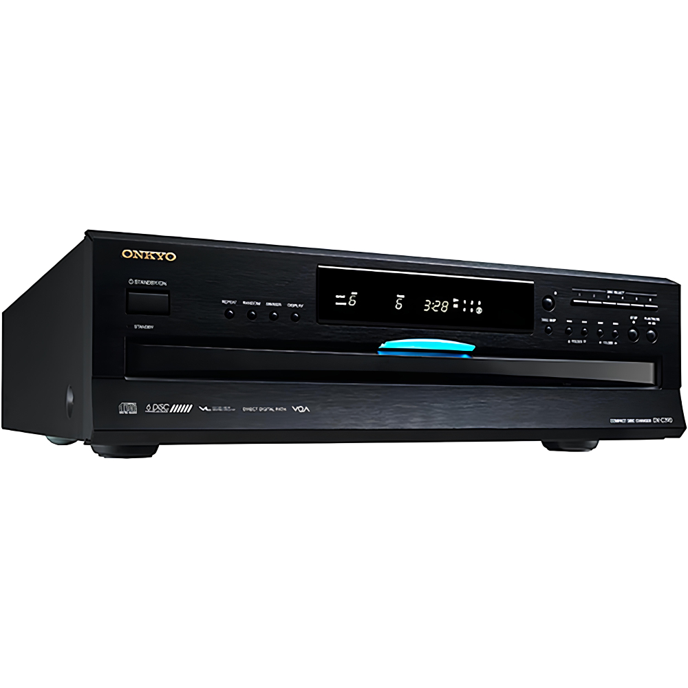 Onkyo DXC390 6-Disc CD Changer. Black
