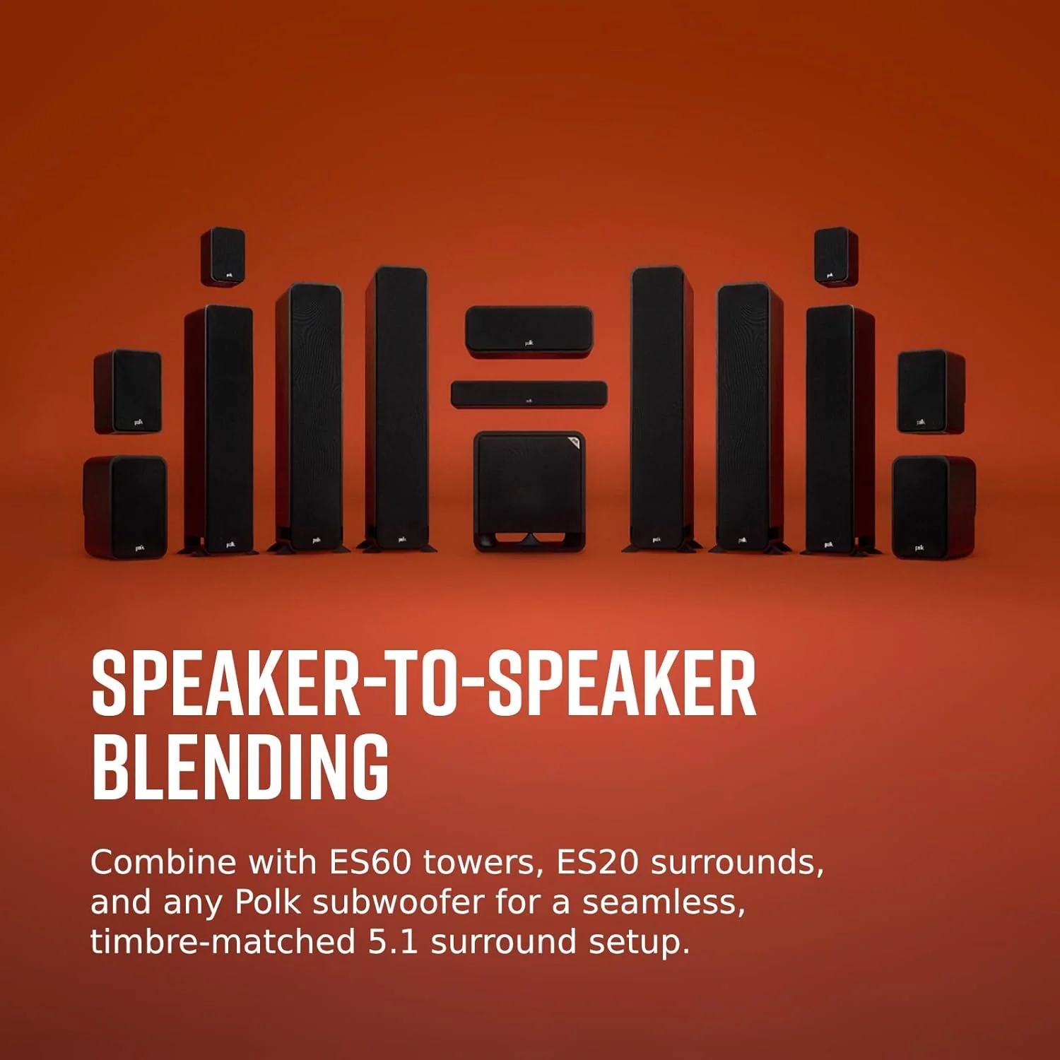 Polk Audio SIGS35CELWT Signature Elite ES35 middenluidspreker, slanke, hogeresolutie middenluidspreker, Hi-Res-gecertificeerd, Dolby Atmos- en DTS:X-compatibel, wit