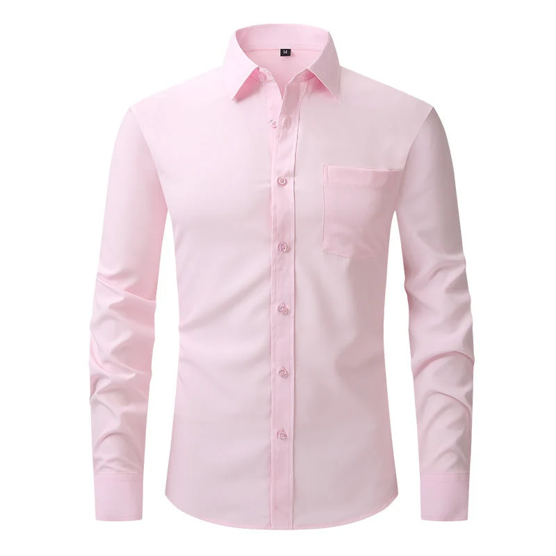 Sommerhemd Leichtes Langarm Modern Fit Herren Hellblau