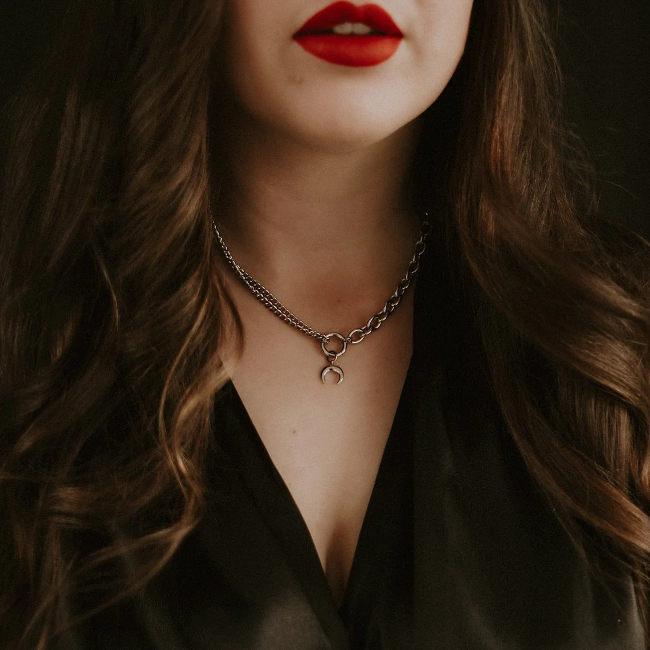 Selene Crescent Moon Necklace