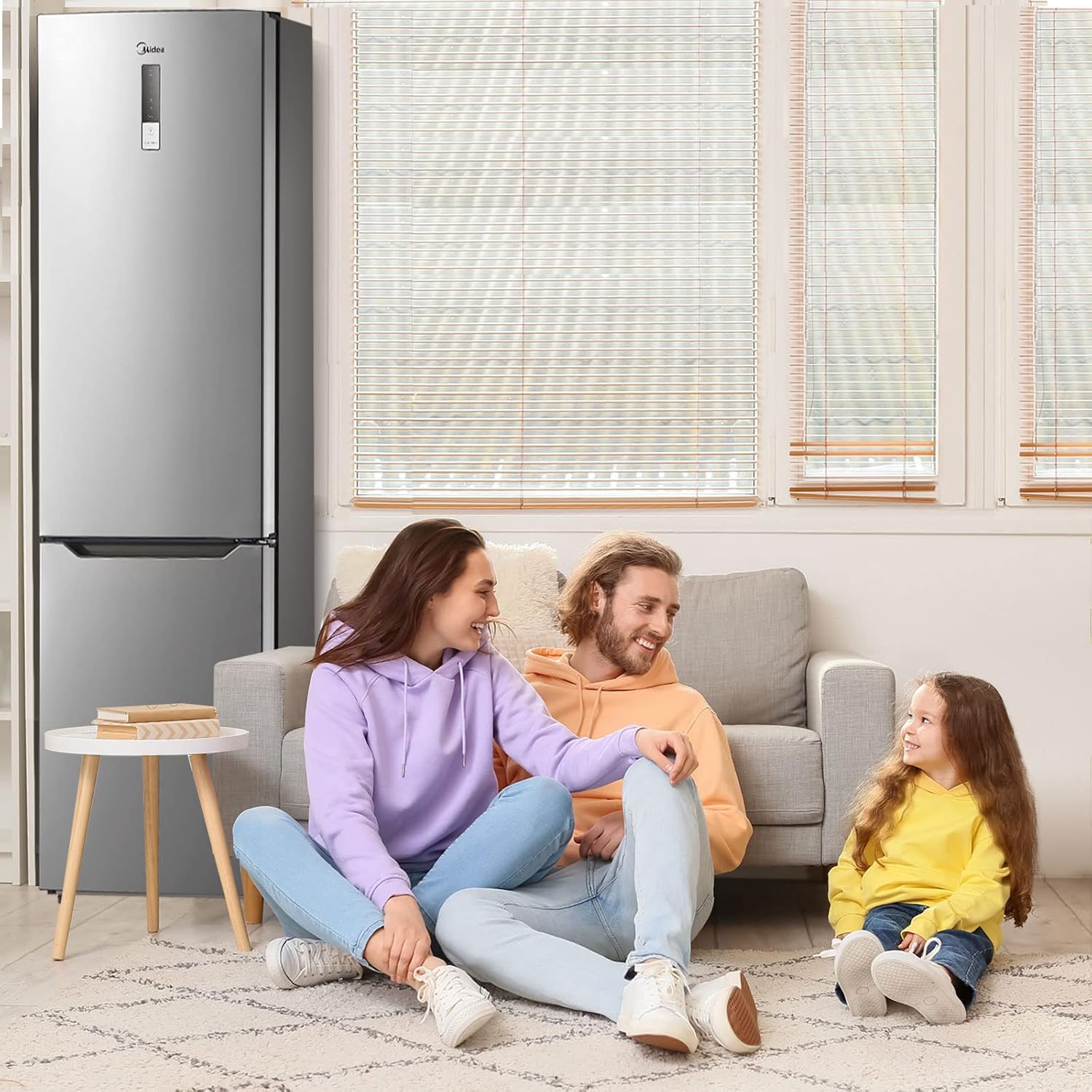 Midea MERB276FGE02A Fridge/Freezer Combination, 180 cm Height, NoFrost, Double Control, Super Cooling Function, 219 kWh per Year, Fridge Capacity 199 L, 71 L Freezer Capacity