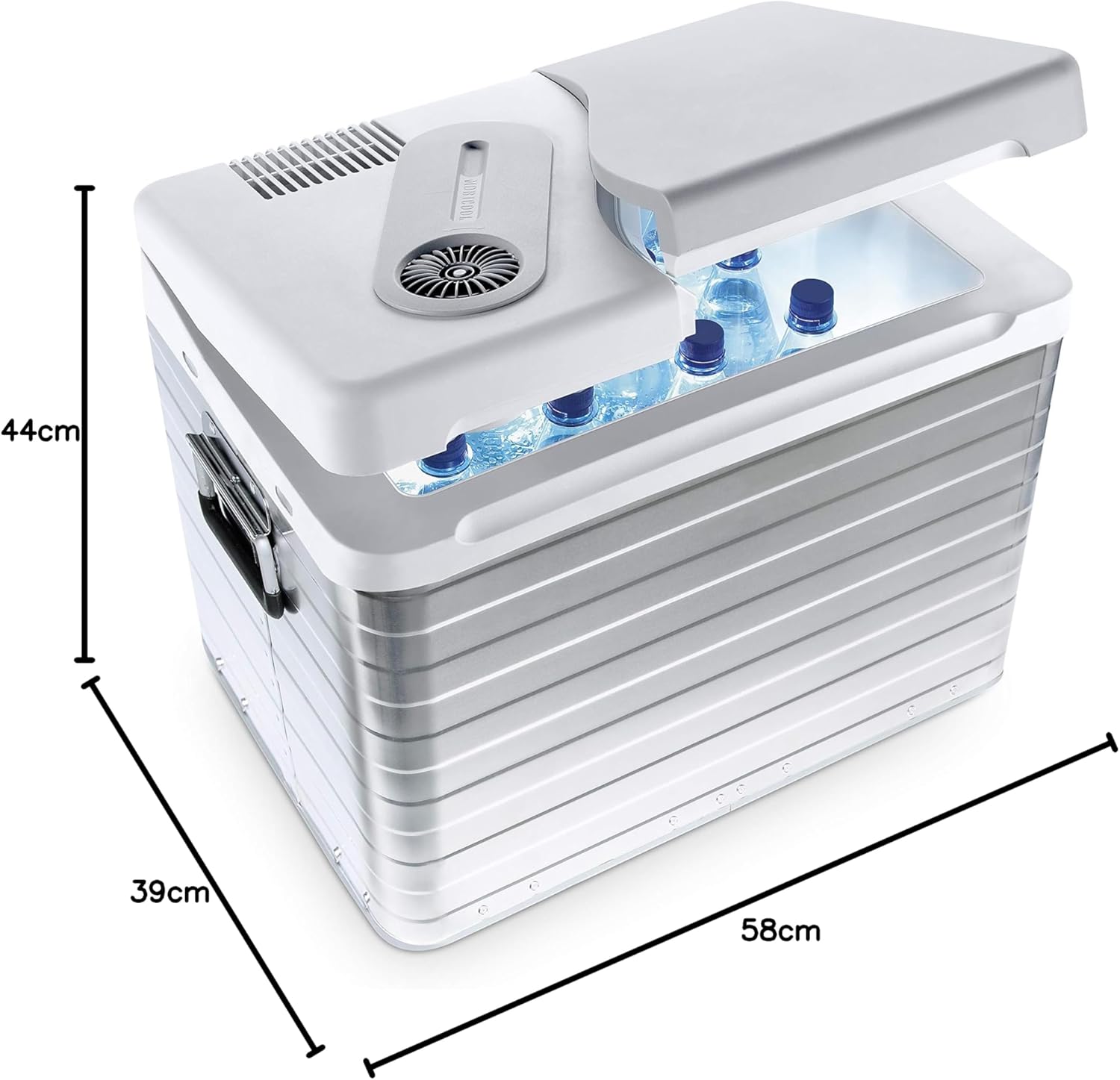 Mobicool Q40 AC/DC Portable Electric Aluminium Cooler, 39l, 12/230V, for Car, Truck, Boat, Camper Van, RV