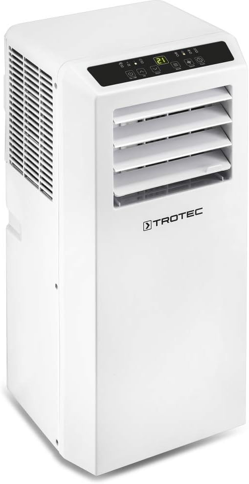 TROTEC Lokales Klimagerät mit Heizfunktion PAC 2010 SH mobile Klimaanlage 4-in-1 Kühlung, Beheizung, Ventilation, Entfeuchtung Klimagerät 2 kW 7.000 BTU/h für Raumgröße bis 26 m² und 65 m³